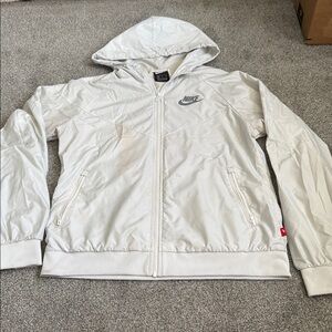 Nike Light Gray Hooded Jacket SEE PHOTOS